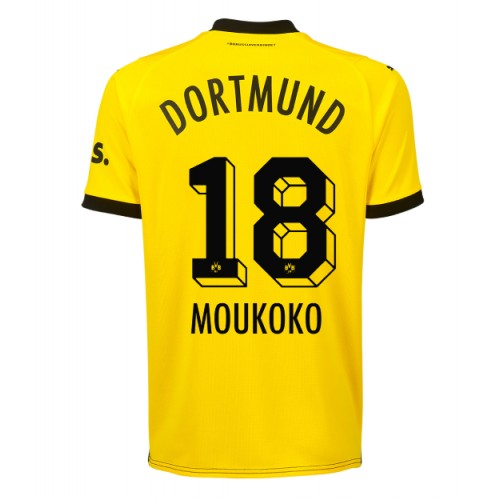 Fotbalové Dres Borussia Dortmund Youssoufa Moukoko #18 Domácí 2023-24 Krátký Rukáv